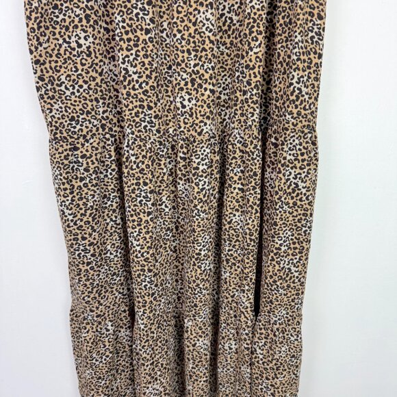 NWOT ASOS DESIGN Sleeveless Tiered Midi Dress With Frills Leopard Print Size 8 - Picture 3 of 14